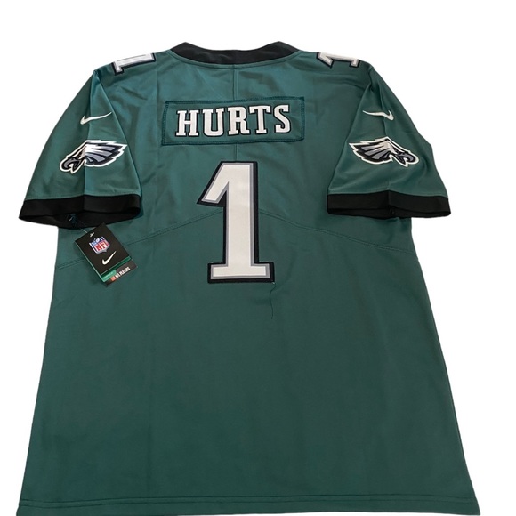 Nike On Field Philadelphia Eagles Jalen Hurts Black Mens Jersey Size Medium New! - Picture 1 of 2